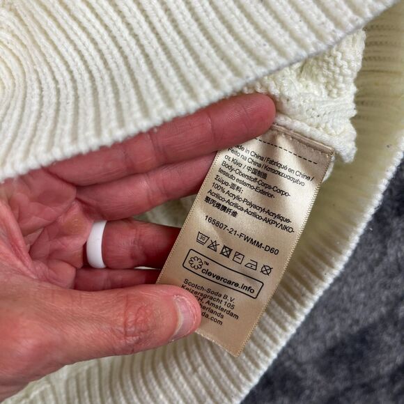 Scotch & Soda Chunky Cable Knit Crewneck Sweater Fisherman Pullover Men's M - Picture 4 of 11